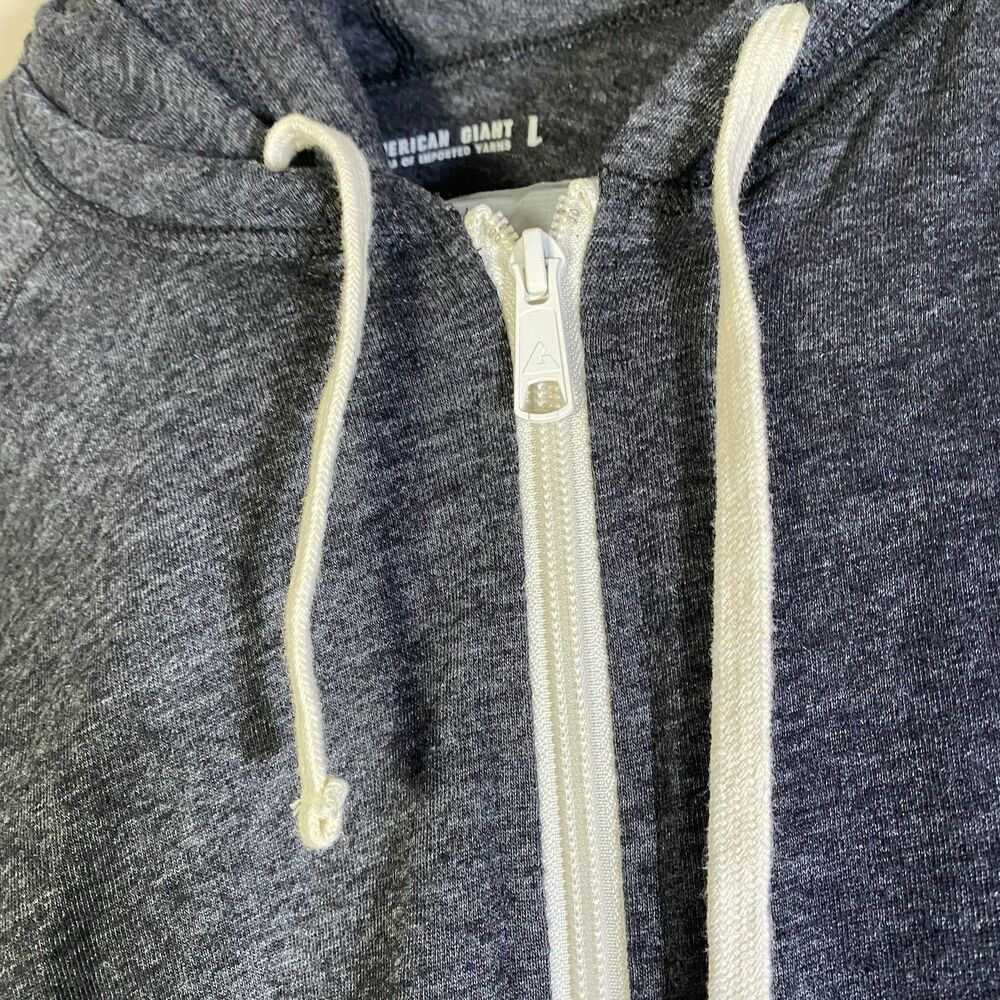 American Giant Women’s Large Lightweight Full Zip Hoodie Black Color - Picture 5 of 10